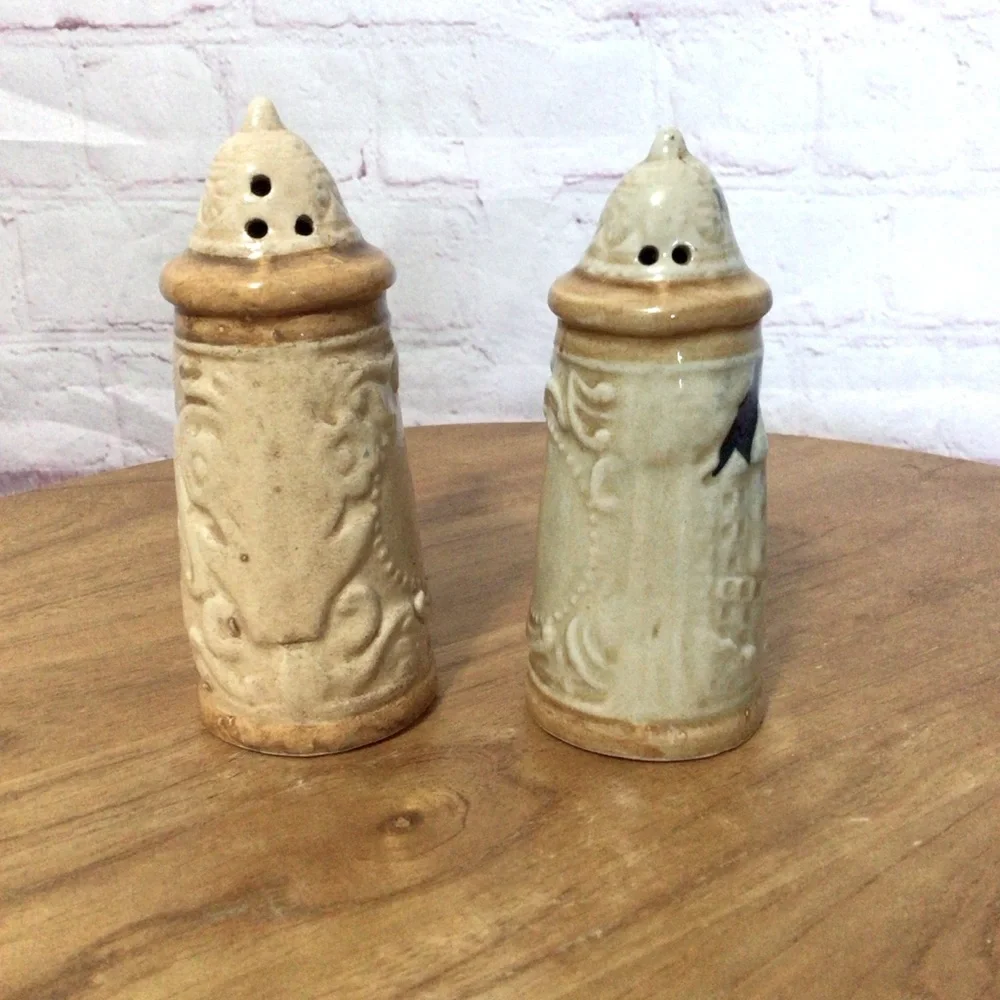Vintage Ceramic Stein Salt and Pepper Shaker Pair